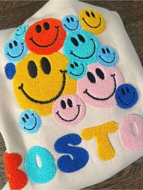 Smiley Face Boston Sweatshirt